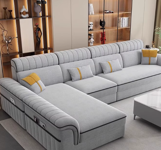 法式奶油风猫抓绒布艺客厅果冻沙发现代简约轻奢大小户型组合新款