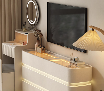 床头柜现代简约床尾收纳小型柜子实木轻奢高级感储物柜卧室置物架