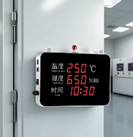  温湿度计时钟室内温度计办公家用婴儿房壁挂桌面电子湿度计