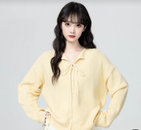 彩色针织开衫毛衣外套女外穿女装上衣短款