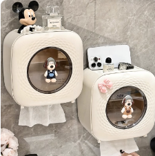 卫生间厕纸盒壁挂式纸巾盒免打孔防水厕所抽纸盒卫生纸卷纸置物架 